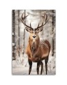 Christmas canvas art - Reindeer in the forest | FEEBY