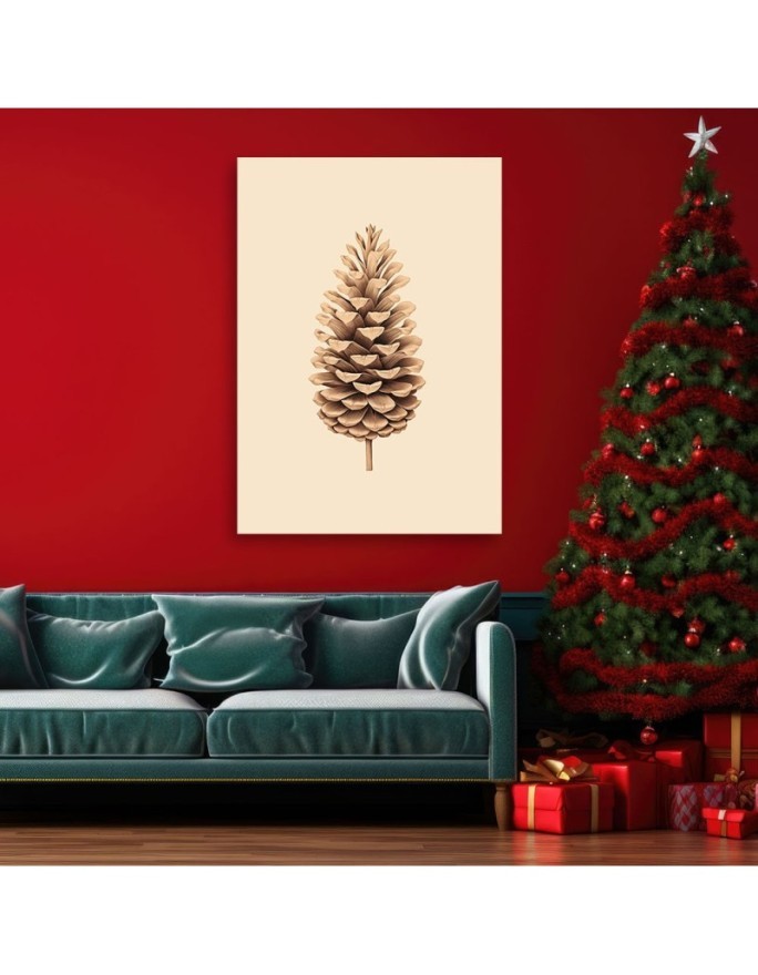 Christmas canvas art on canvas - Pinecone | FEEBY