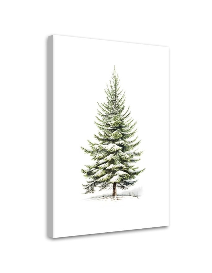 Christmas canvas art for wall - Christmas tree | FEEBY