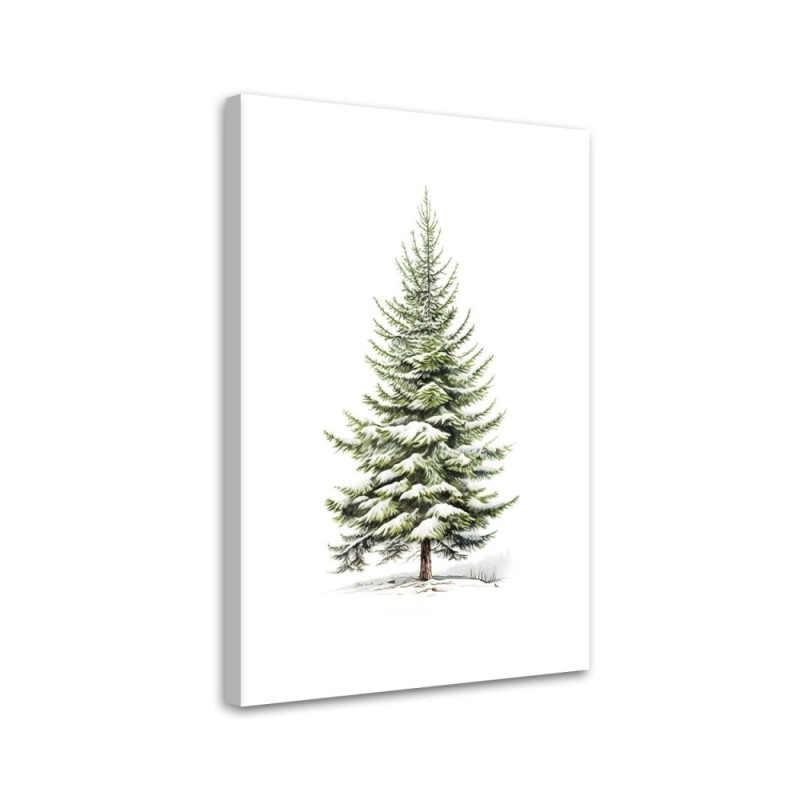 Christmas canvas art for wall - Christmas tree | FEEBY