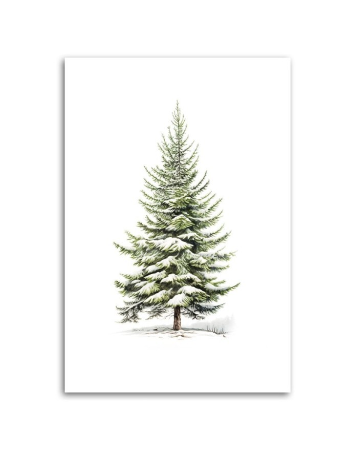 Christmas canvas art for wall - Christmas tree | FEEBY