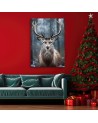 Modern Christmas canvas art - Winter Reindeer