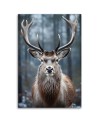 Modern Christmas canvas art - Winter Reindeer
