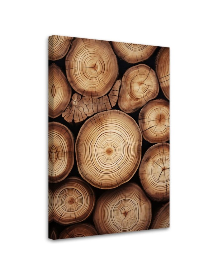 Canvas print Pile of wood