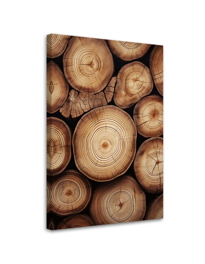 Stylish Christmas canvas art - Woodpile | FEEBY