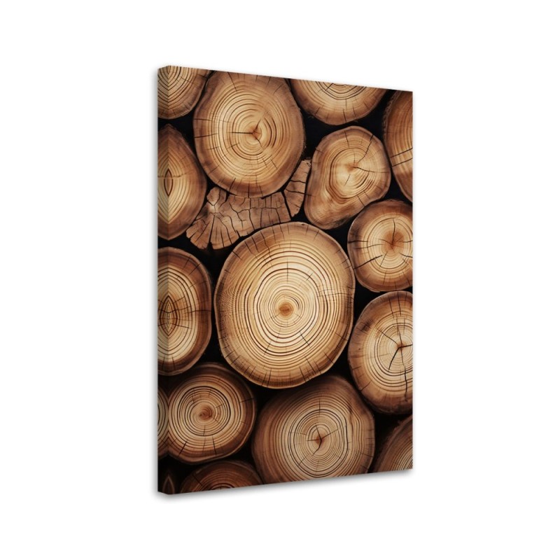 Stylish Christmas canvas art - Woodpile | FEEBY