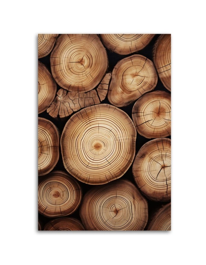 Stylish Christmas canvas art - Woodpile | FEEBY
