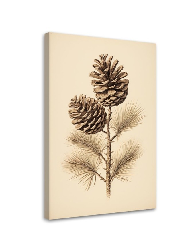 Fashionable Christmas canvas art - Pinecones | FEEBY