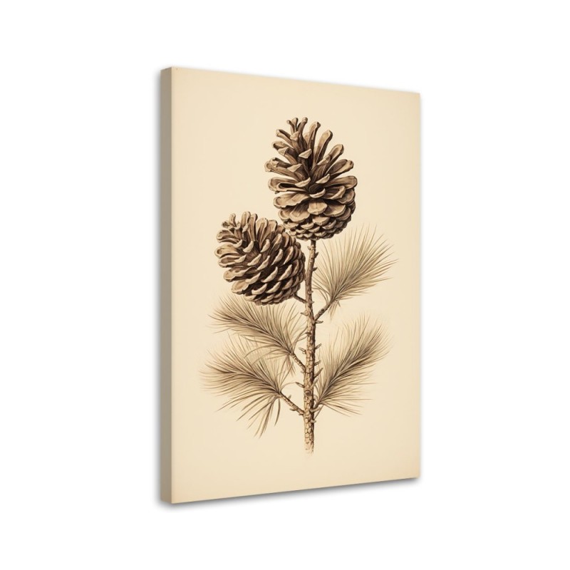 Fashionable Christmas canvas art - Pinecones | FEEBY
