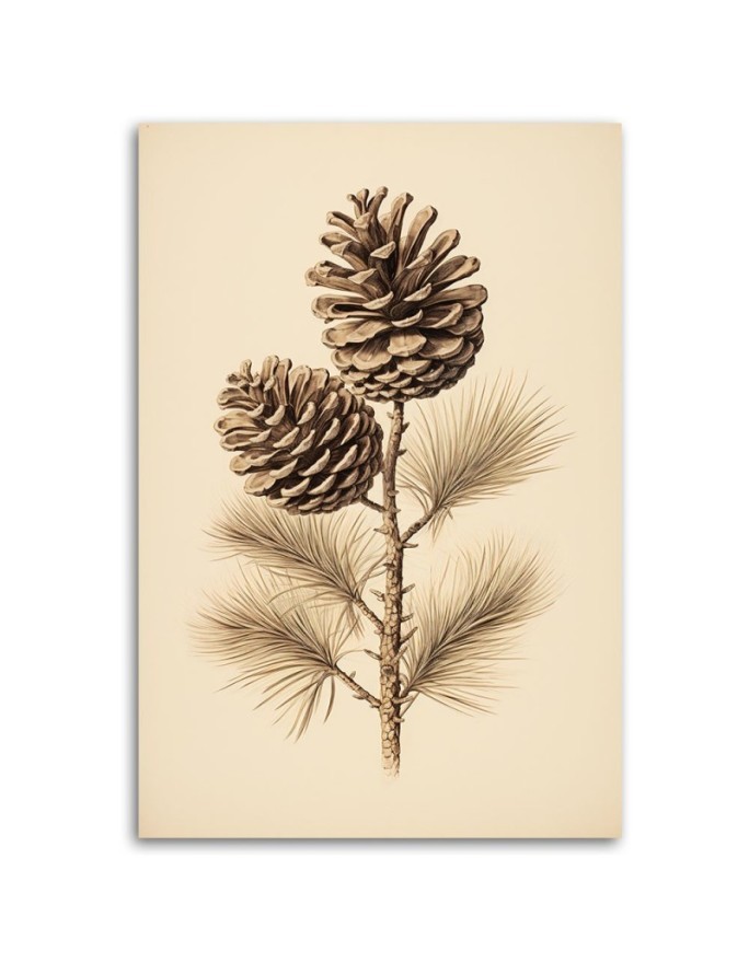 Fashionable Christmas canvas art - Pinecones | FEEBY