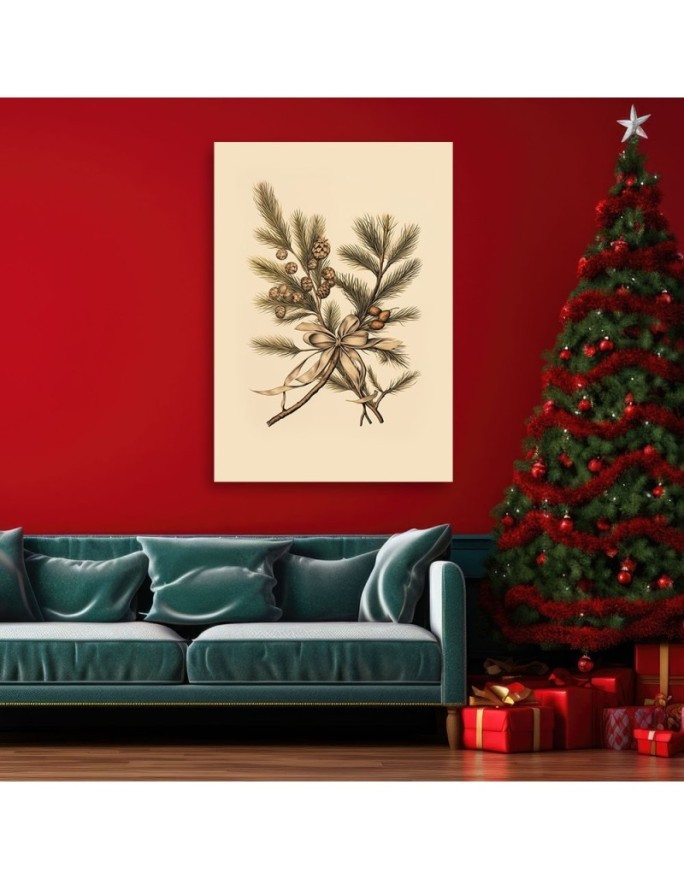 Christmas canvas art - Christmas branches | FEEBY