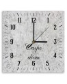 Wall clock - Carpe diem on a light stone | FEEBY