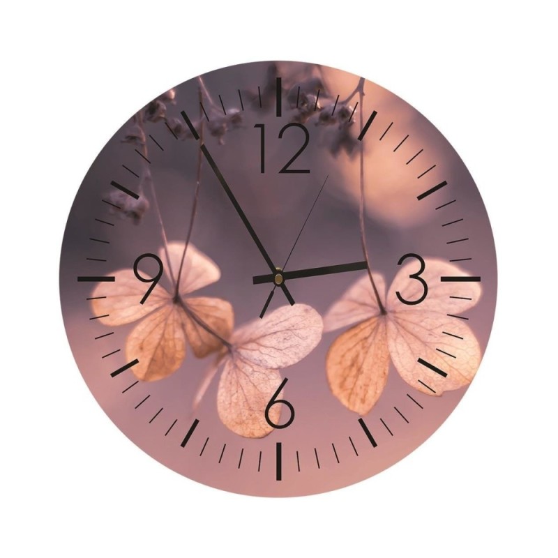 Wall clock - Flowers in autumn - Doreen Albrecht | FEEBY