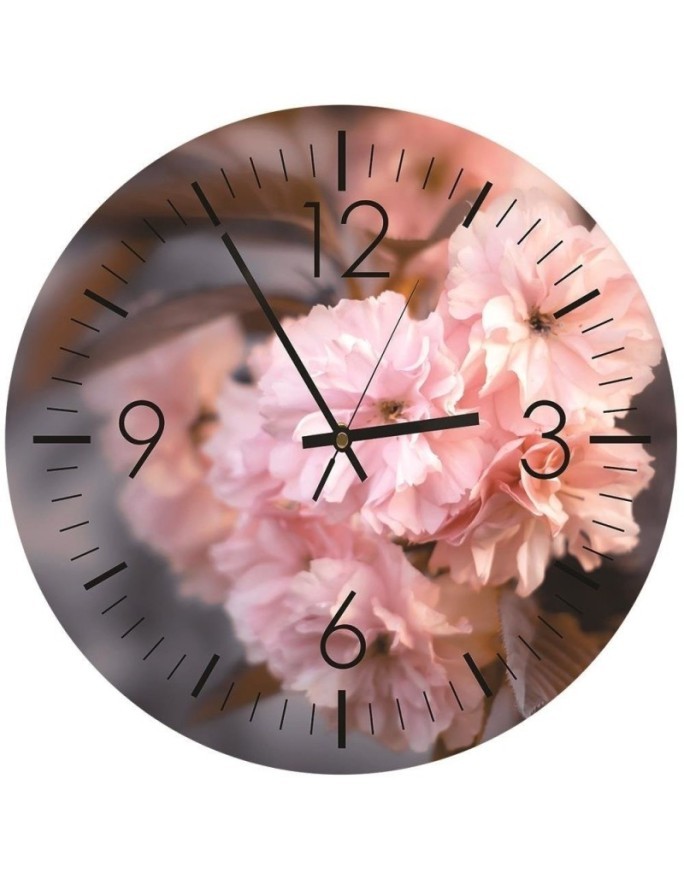 Wall clock - Cherry blossom - Doreen Albrecht | FEEBY