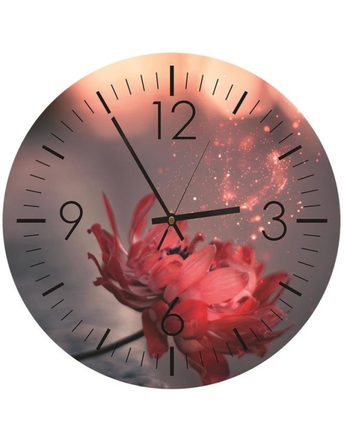 Wall clock - Chinese water lily - Doreen Albrecht | FEEBY