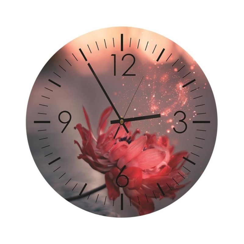 Wall clock - Chinese water lily - Doreen Albrecht | FEEBY