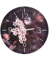 Wall clock - Cherry blossoms, macro - Doreen Albrecht | FEEBY