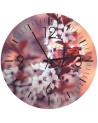 Wall clock - Pink cherry blossom - Doreen Albrecht | FEEBY