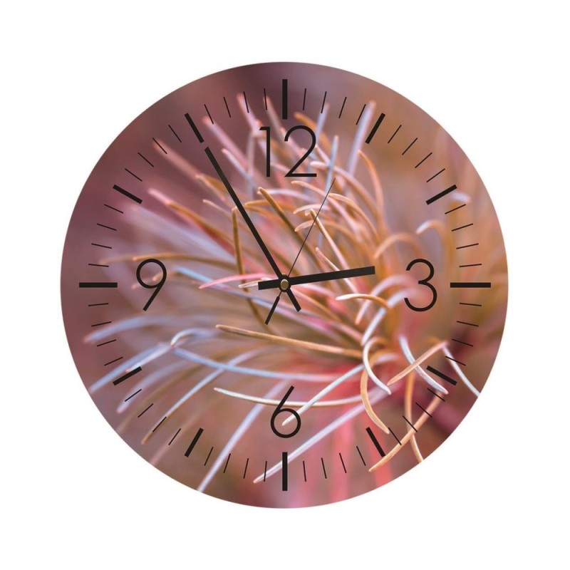 Wall clock - Autumn needles, macro - Doreen Albrecht | FEEBY
