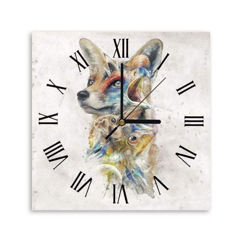 Wall clock - Forest animals in the form of a fox - Biggers | FEEBY