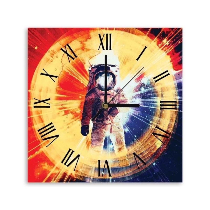 Wall clock - Astronaut in a colourful abyss - Biggers | FEEBY
