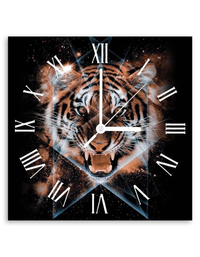 Wall clock Tiger in space -...