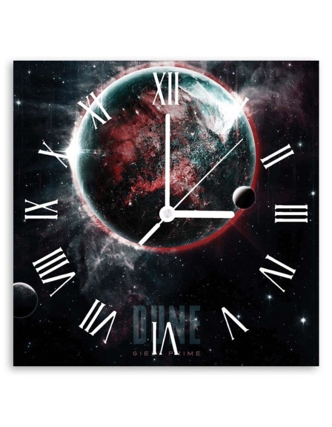 Wall clock - Red and blue planet - Biggers | FEEBY