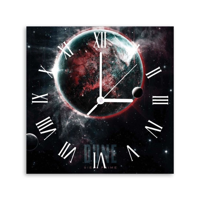 Wall clock - Red and blue planet - Biggers | FEEBY
