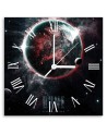 Wall clock - Red and blue planet - Biggers | FEEBY