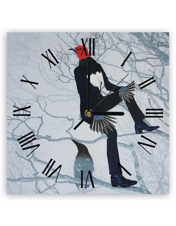 Wall clock Bird in a suit...