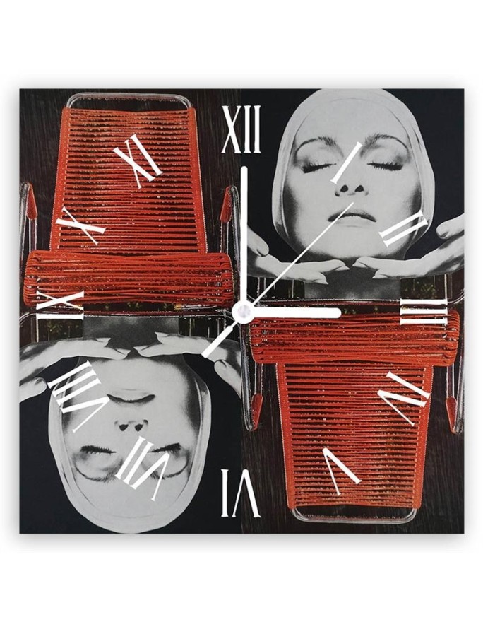 Wall clock - A woman's face and a chair - Lili Chartrand | FEEBY