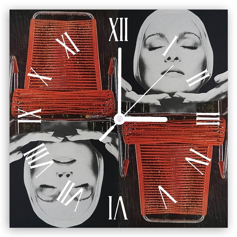 Wall clock - A woman's face and a chair - Lili Chartrand | FEEBY