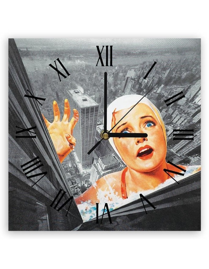 Wall clock - Falling woman from the top of a building - Lili Chartrand | FEEBY