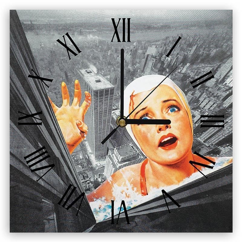 Wall clock - Falling woman from the top of a building - Lili Chartrand | FEEBY