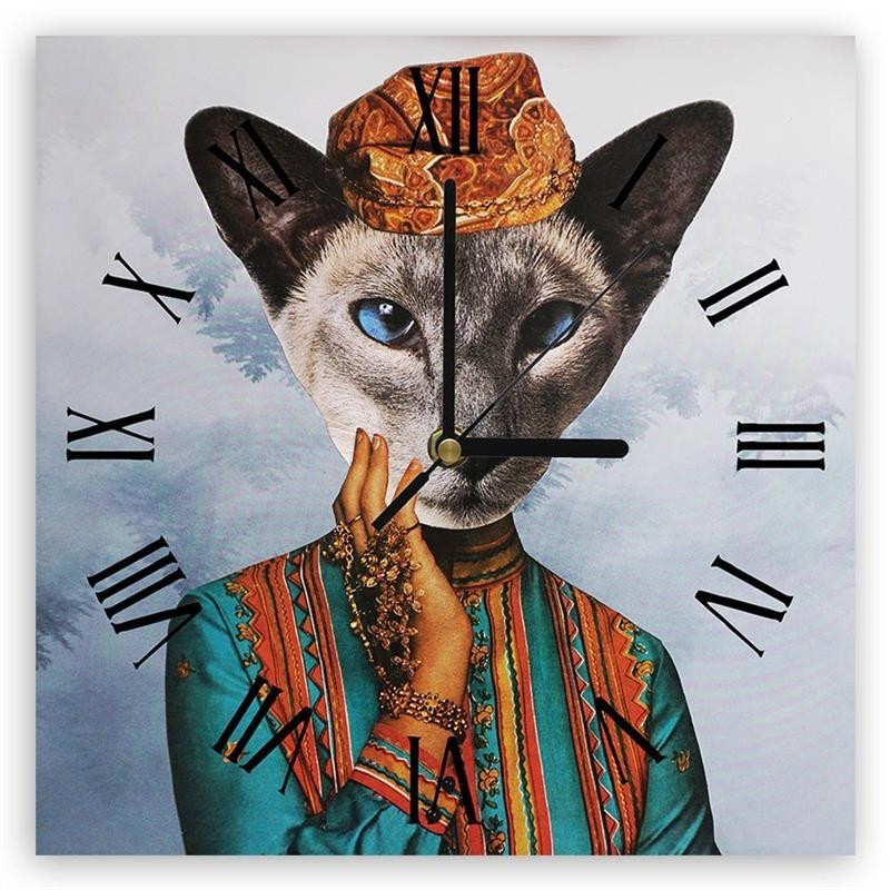 Wall clock - Cat in a dress - Lili Chartrand | FEEBY