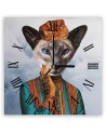 Wall clock - Cat in a dress - Lili Chartrand | FEEBY