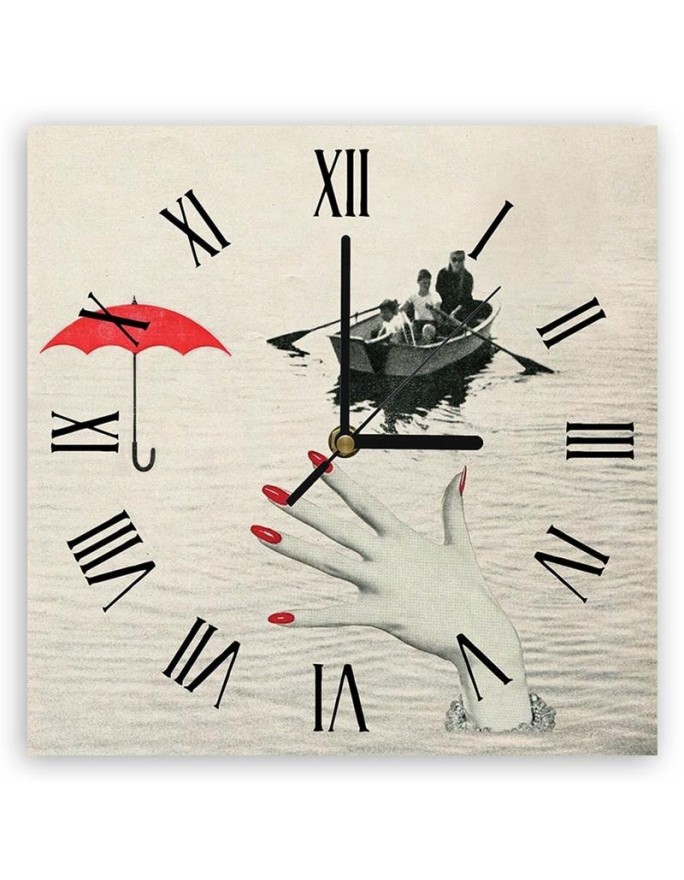 Wall clock - Lake and palm - Lili Chartrand | FEEBY
