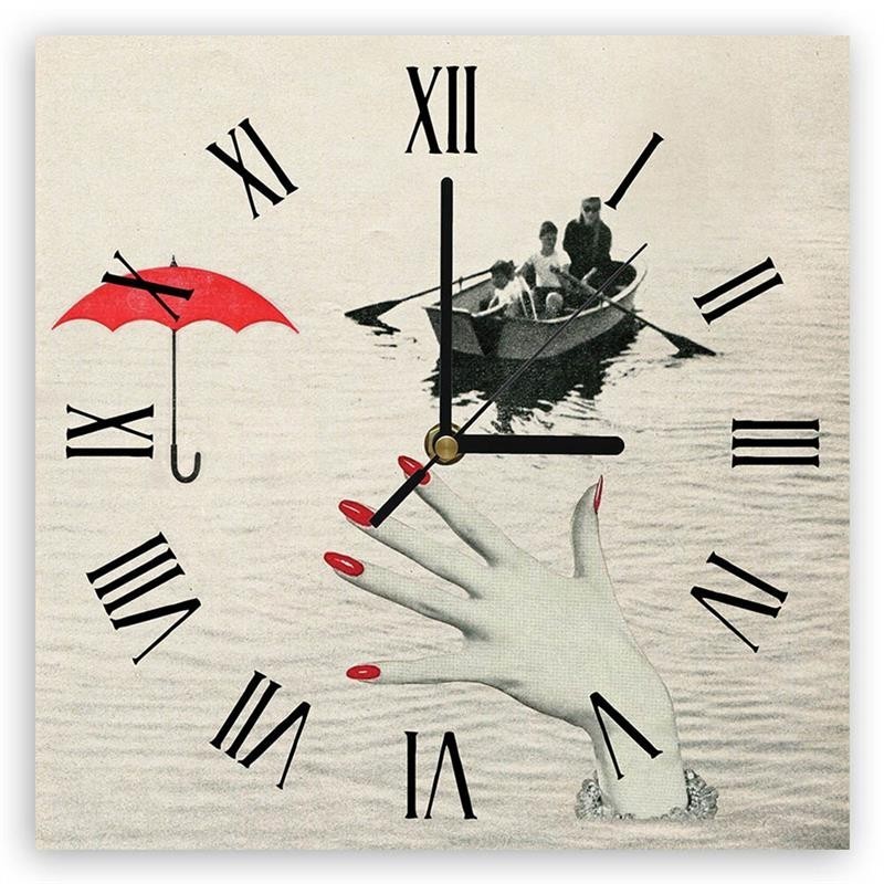 Wall clock - Lake and palm - Lili Chartrand | FEEBY