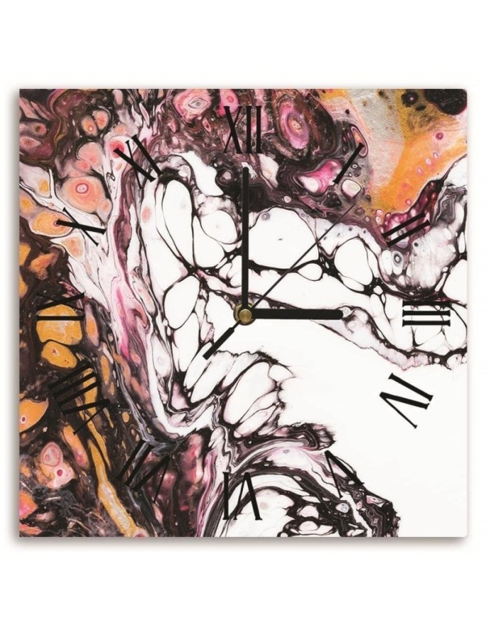 Wall clock - Spilled coloured ink - Mayuko Miura | FEEBY