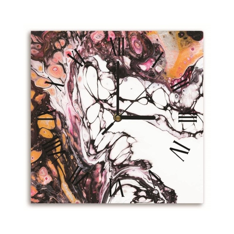 Wall clock - Spilled coloured ink - Mayuko Miura | FEEBY