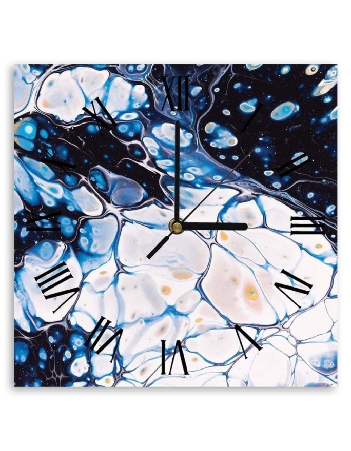 Wall clock Ink on a white...