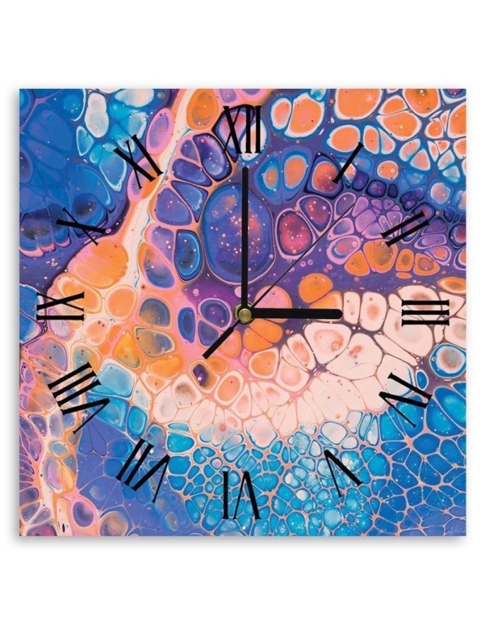 Wall clock - Colourful abstraction - Mayuko Miura | FEEBY