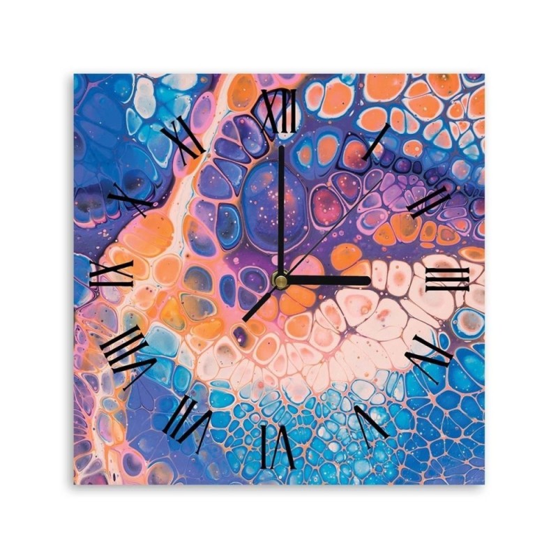 Wall clock - Colourful abstraction - Mayuko Miura | FEEBY