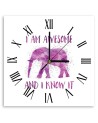 Wall clock - Inscription and figure of an elephant - Andrea Haase | FEEBY