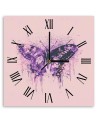 Wall clock - Purple butterfly - Andrea Haase | FEEBY