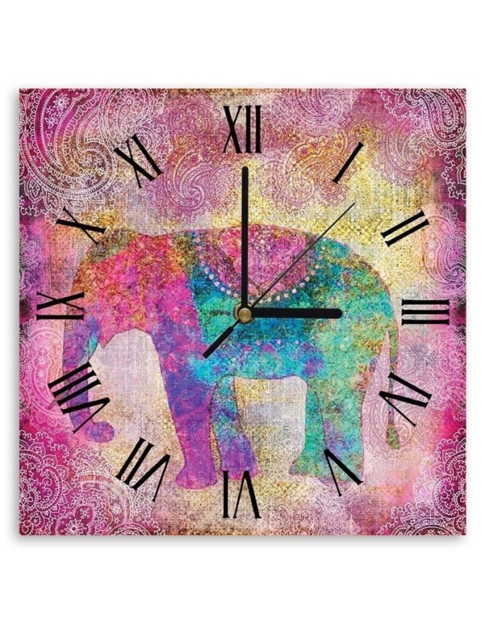 Wall clock - Indian elephant - Andrea Haase | FEEBY