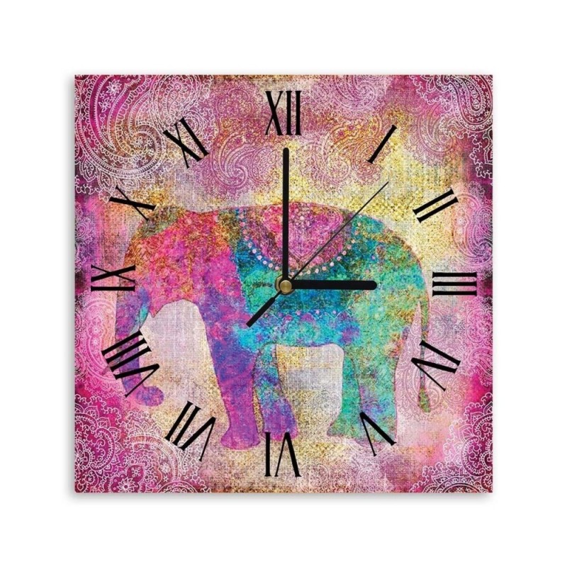 Wall clock - Indian elephant - Andrea Haase | FEEBY