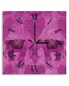Wall clock - Two pink Indian elephants - Andrea Haase | FEEBY