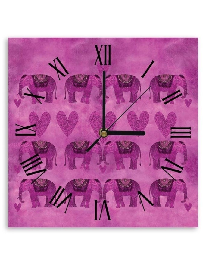 Wall clock - A few Indian elephants - Andrea Haase | FEEBY