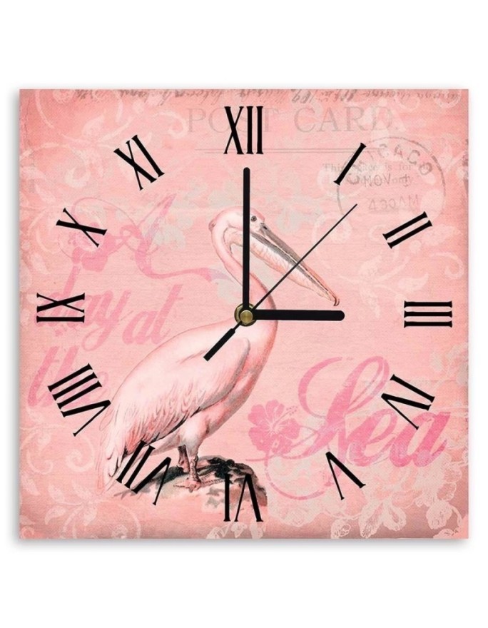 Wall clock - Short-legged pelican - Andrea Haase | FEEBY